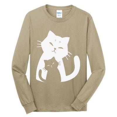 Black Cat And White Cat Tall Long Sleeve T-Shirt