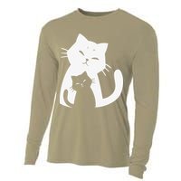 Black Cat And White Cat Cooling Performance Long Sleeve Crew