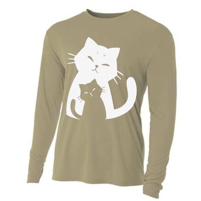 Black Cat And White Cat Cooling Performance Long Sleeve Crew
