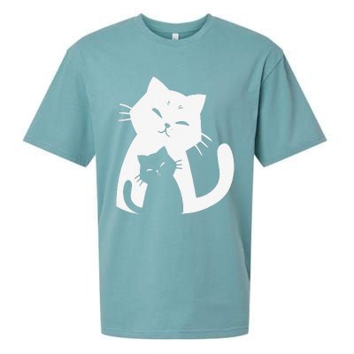 Black Cat And White Cat Sueded Cloud Jersey T-Shirt