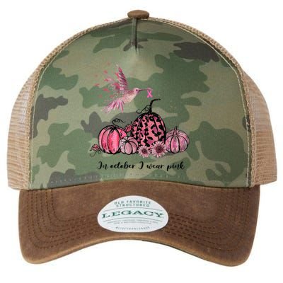 Breast Cancer Awareness In October We Wear Pink Hummingbird Legacy Tie Dye Trucker Hat