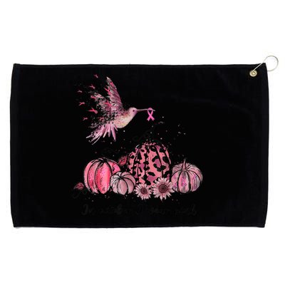 Breast Cancer Awareness In October We Wear Pink Hummingbird Grommeted Golf Towel