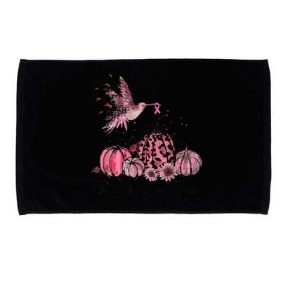 Breast Cancer Awareness In October We Wear Pink Hummingbird Microfiber Hand Towel