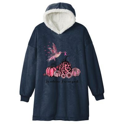 Breast Cancer Awareness In October We Wear Pink Hummingbird Hooded Wearable Blanket