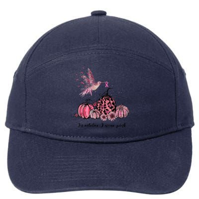 Breast Cancer Awareness In October We Wear Pink Hummingbird 7-Panel Snapback Hat