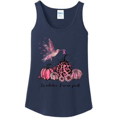 Breast Cancer Awareness In October We Wear Pink Hummingbird Ladies Essential Tank