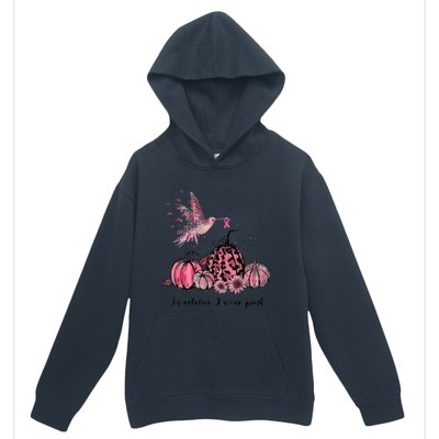 Breast Cancer Awareness In October We Wear Pink Hummingbird Urban Pullover Hoodie