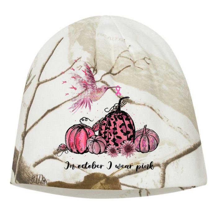 Breast Cancer Awareness In October We Wear Pink Hummingbird Kati - Camo Knit Beanie