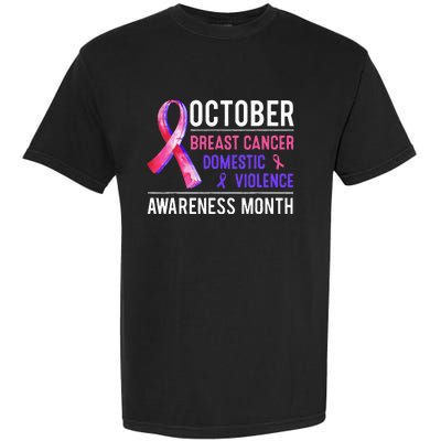 Breast Cancer Awareness & Domestic Violence Awareness Month Garment-Dyed Heavyweight T-Shirt