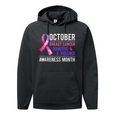 Breast Cancer Awareness & Domestic Violence Awareness Month Performance Fleece Hoodie