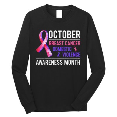 Breast Cancer Awareness & Domestic Violence Awareness Month Long Sleeve Shirt