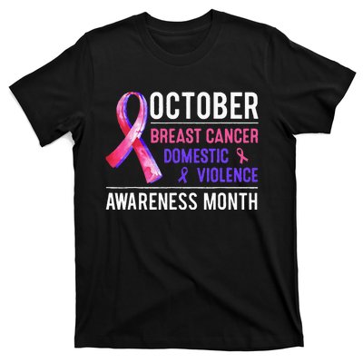 Breast Cancer Awareness & Domestic Violence Awareness Month T-Shirt