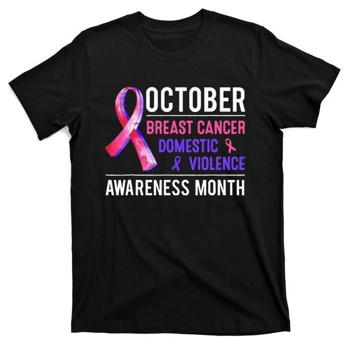 Breast Cancer Awareness & Domestic Violence Awareness Month T-Shirt