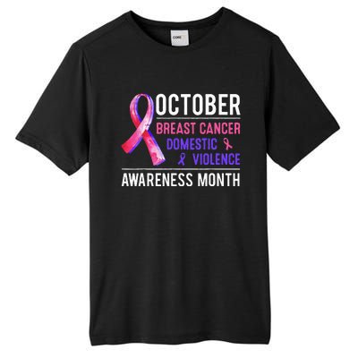 Breast Cancer Awareness & Domestic Violence Awareness Month Tall Fusion ChromaSoft Performance T-Shirt