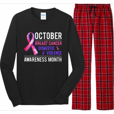 Breast Cancer Awareness & Domestic Violence Awareness Month Long Sleeve Pajama Set