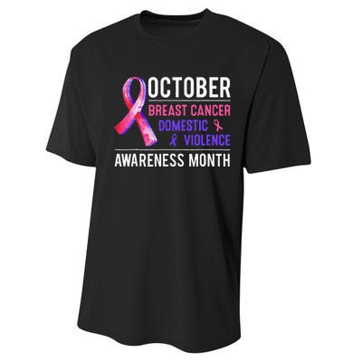 Breast Cancer Awareness & Domestic Violence Awareness Month Performance Sprint T-Shirt