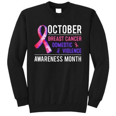 Breast Cancer Awareness & Domestic Violence Awareness Month Tall Sweatshirt