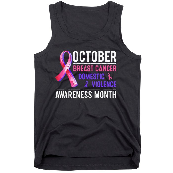 Breast Cancer Awareness & Domestic Violence Awareness Month Tank Top