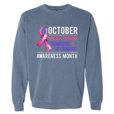 Breast Cancer Awareness & Domestic Violence Awareness Month Garment-Dyed Sweatshirt