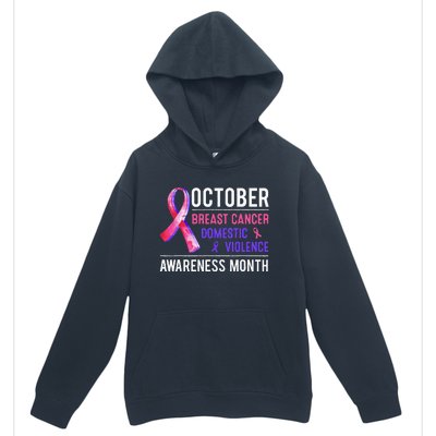 Breast Cancer Awareness & Domestic Violence Awareness Month Urban Pullover Hoodie