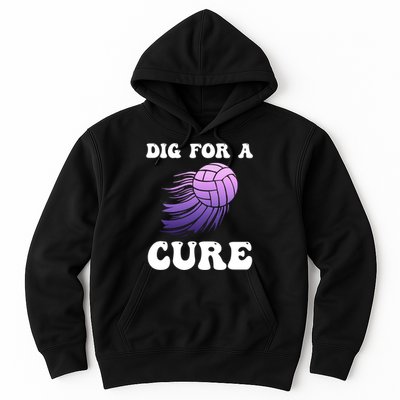 Breast Cancer Awareness Dig For A Cure Volleyball Gift Hoodie