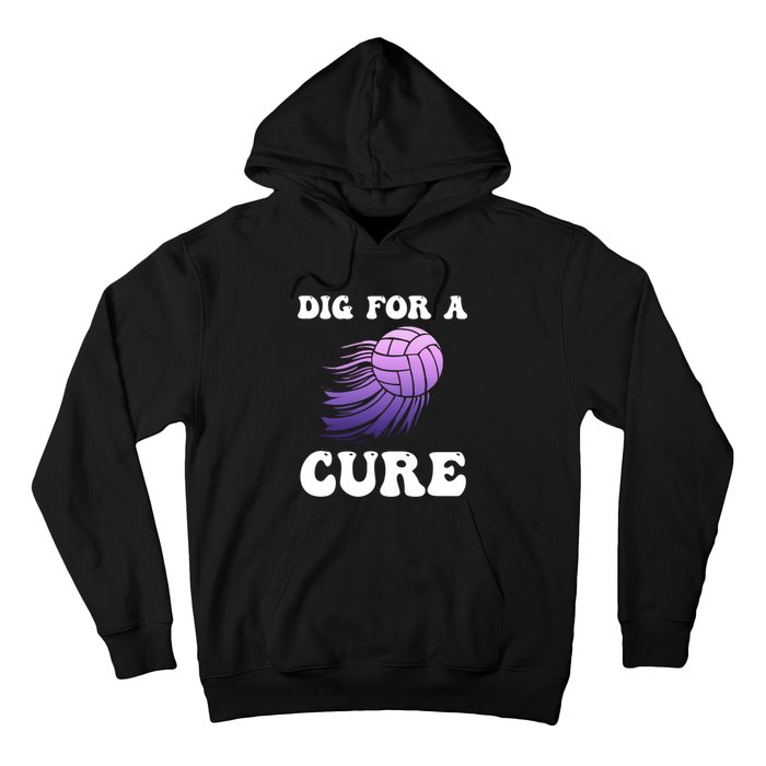 Breast Cancer Awareness Dig For A Cure Volleyball Gift Hoodie