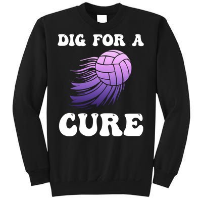 Breast Cancer Awareness Dig For A Cure Volleyball Gift Sweatshirt