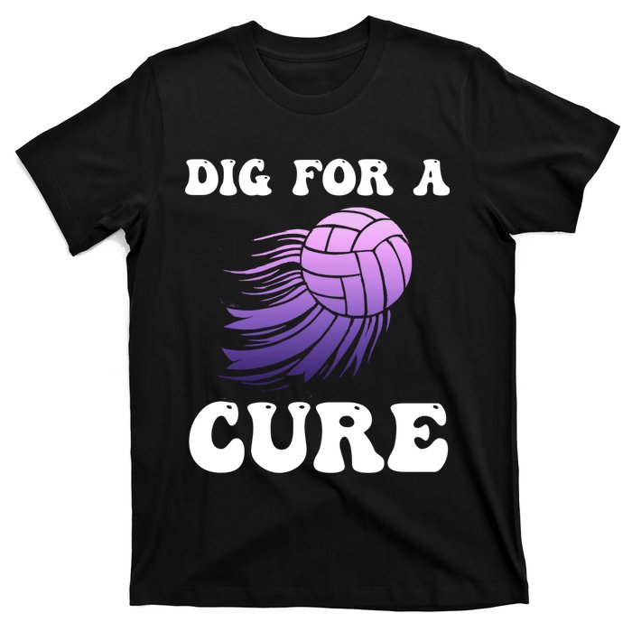 Breast Cancer Awareness Dig For A Cure Volleyball Gift T-Shirt