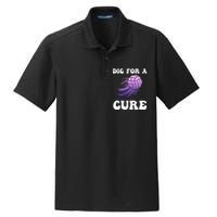 Breast Cancer Awareness Dig For A Cure Volleyball Gift Dry Zone Grid Polo