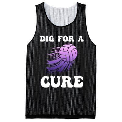 Breast Cancer Awareness Dig For A Cure Volleyball Gift Mesh Reversible Basketball Jersey Tank