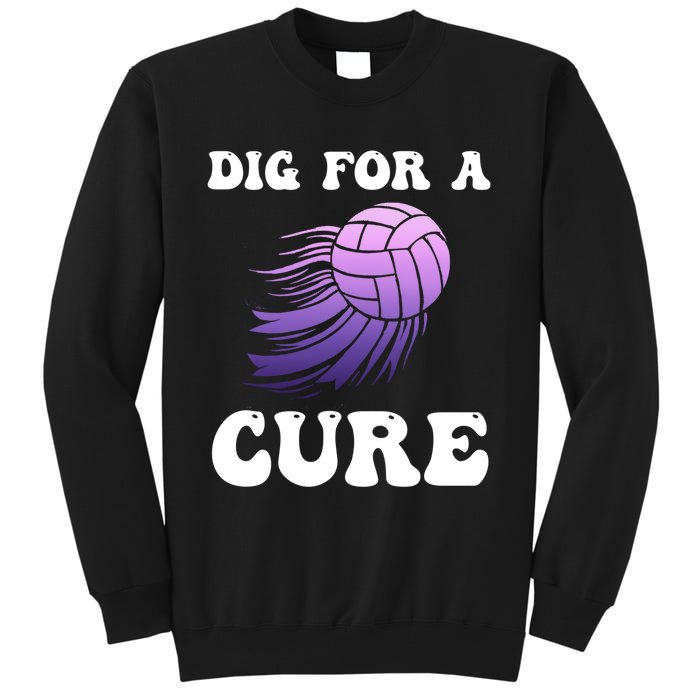 Breast Cancer Awareness Dig For A Cure Volleyball Gift Tall Sweatshirt