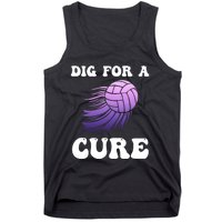 Breast Cancer Awareness Dig For A Cure Volleyball Gift Tank Top