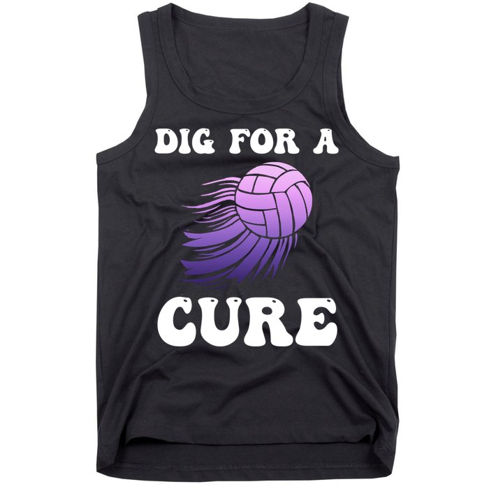 Breast Cancer Awareness Dig For A Cure Volleyball Gift Tank Top