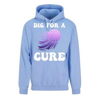 Breast Cancer Awareness Dig For A Cure Volleyball Gift Unisex Surf Hoodie