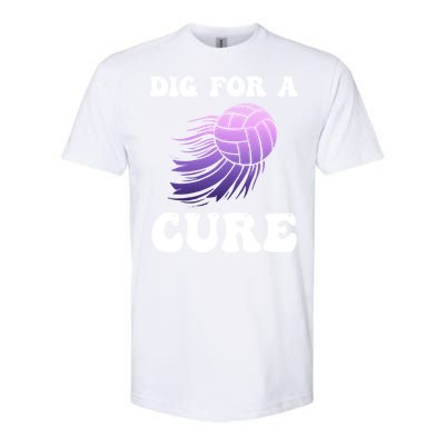 Breast Cancer Awareness Dig For A Cure Volleyball Gift Softstyle CVC T-Shirt