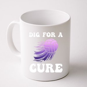 Breast Cancer Awareness Dig For A Cure Volleyball Gift Coffee Mug