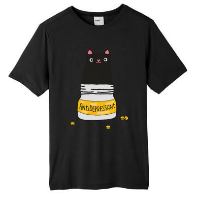 Black Cat Antidepressant  Morningstar Cute Kitten Paws Tall Fusion ChromaSoft Performance T-Shirt