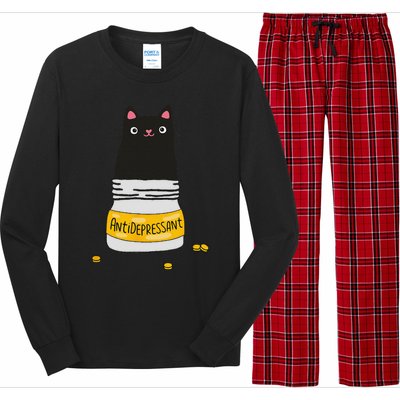 Black Cat Antidepressant  Morningstar Cute Kitten Paws Long Sleeve Pajama Set