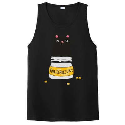 Black Cat Antidepressant  Morningstar Cute Kitten Paws PosiCharge Competitor Tank