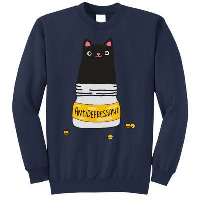 Black Cat Antidepressant  Morningstar Cute Kitten Paws Sweatshirt