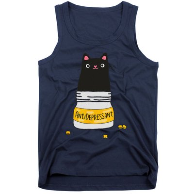 Black Cat Antidepressant  Morningstar Cute Kitten Paws Tank Top