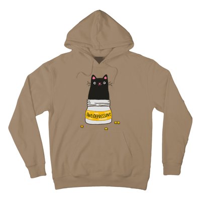 Black Cat Antidepressant  Morningstar Cute Kitten Paws Hoodie