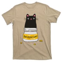 Black Cat Antidepressant  Morningstar Cute Kitten Paws T-Shirt