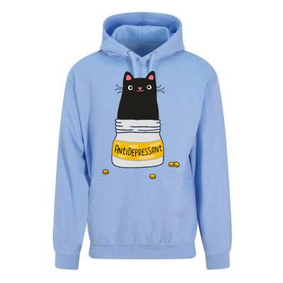 Black Cat Antidepressant  Morningstar Cute Kitten Paws Unisex Surf Hoodie