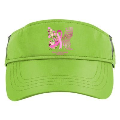 Breast Cancer Awareness Floral Ribbon Butterfly Adult Drive Performance Visor