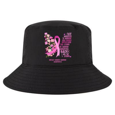 Breast Cancer Awareness Floral Ribbon Butterfly Cool Comfort Performance Bucket Hat