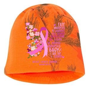 Breast Cancer Awareness Floral Ribbon Butterfly Kati - Camo Knit Beanie