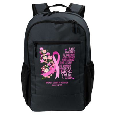 Breast Cancer Awareness Floral Ribbon Butterfly Daily Commute Backpack