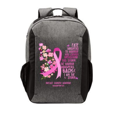 Breast Cancer Awareness Floral Ribbon Butterfly Vector Backpack