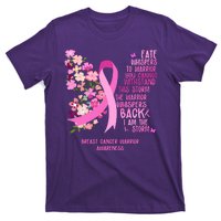 Breast Cancer Awareness Floral Ribbon Butterfly T-Shirt